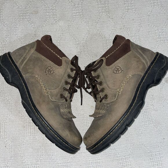 Ariat Women’s Work Boots Size 7 B Brown Leather Workwear Outdoors Horses Barn - Picture 1 of 12